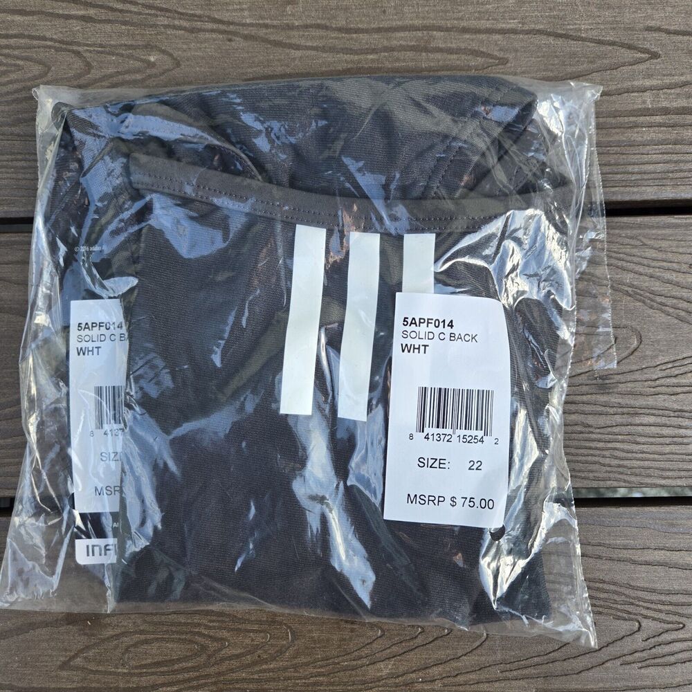 Adidas Girls C-back Infinitex Gray/black 1 pc Swimsuit  Size 22 NEW - Picture 3 of 3